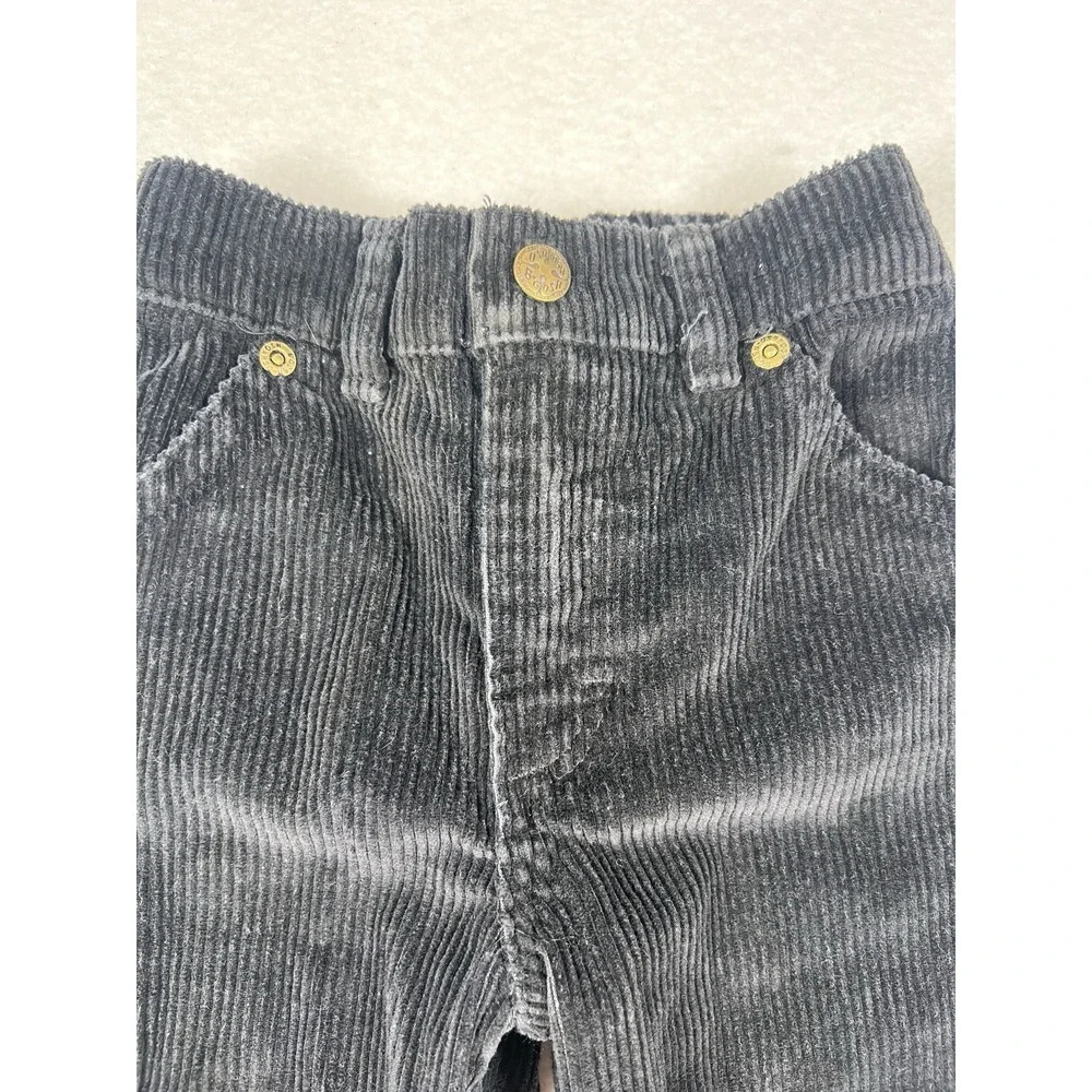 Vintage Oshkosh‎ Size 4T Black Corduroy Vestbak Pants  Talon Zip Rare